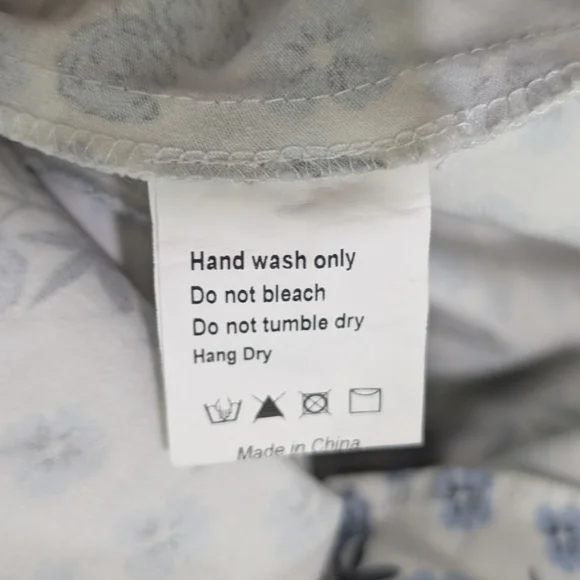 JessaKae Woodhouse Wildflower Cotton Midi Dress Women's Size S -Blue & White - Picture 8 of 8